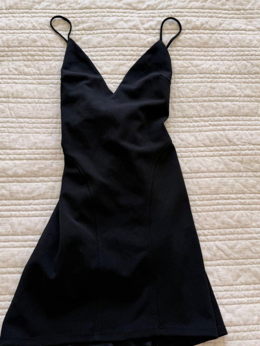 Black Mini Dress With Bow - Picture 1 of 3